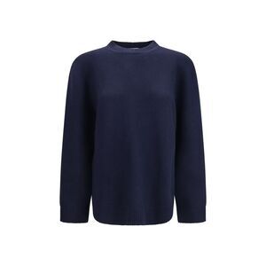 Prada Women Crewneck Sweater With Suede Elbow Patches
